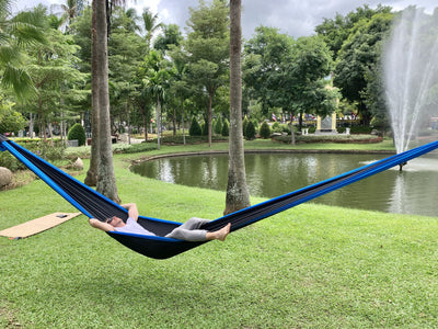 Flying Squirrel Outfitters hammock "21ft" BaseCamp Hammock™ - Black & Aqua