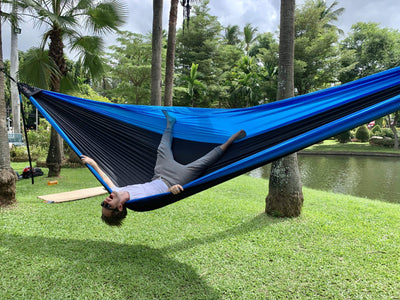 Flying Squirrel Outfitters hammock "21ft" BaseCamp Hammock™ - Black & Aqua