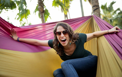 Flying Squirrel Outfitters hammock "21ft" BaseCamp Hammock™ - Gold & Maroon