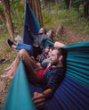 Flying Squirrel Outfitters hammock "21ft" BaseCamp Hammock™ - Green & Navy