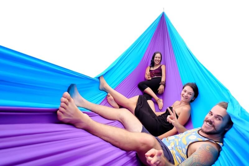 Flying Squirrel Outfitters hammock "21ft" BaseCamp Hammock™ - Purple & Aqua