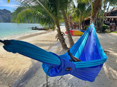 Flying Squirrel Outfitters hammock "21ft" BaseCamp Hammock™ - Royal Blue & Aqua